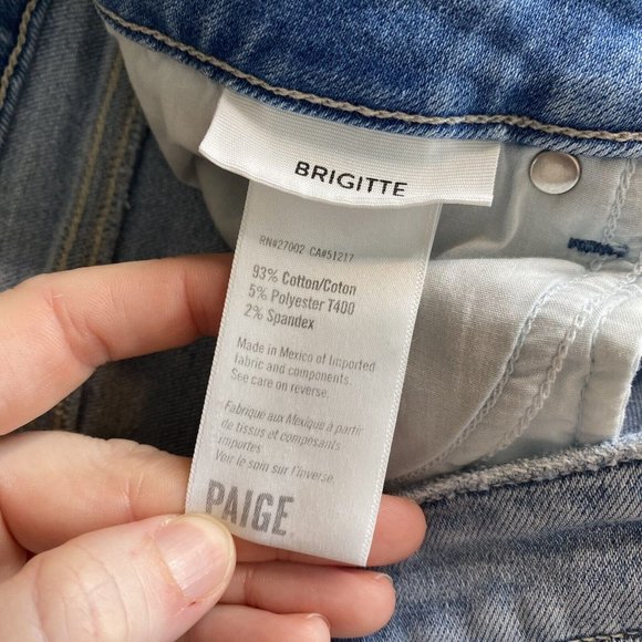 PAIGE Light Blue Distressed Women Jeans - Picture 7 of 9